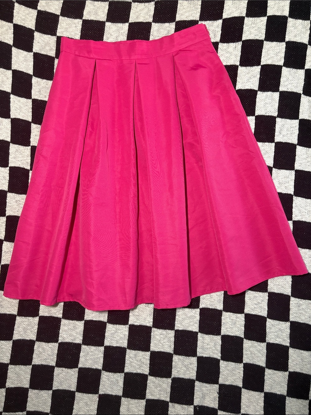 NY&Co Pink Pleated A-Line Skirt